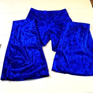 Stretchy bell bottom velvet pants